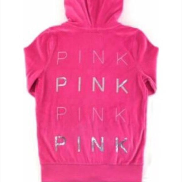 PINK Victoria's Secret Tops - Victoria’s Secret pink hoodie zip sweat shirt